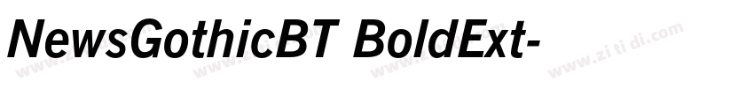 NewsGothicBT BoldExt字体转换